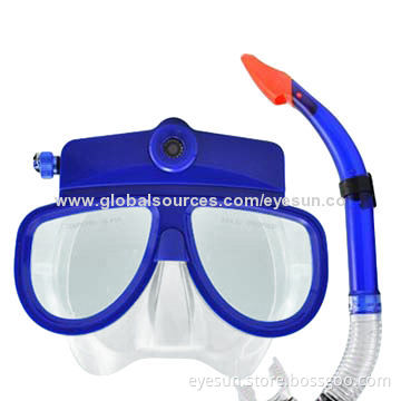 Diving Mask with HD Camcorder and Snorkel Sports DVR, Glass Camera, 1,280 x 960-pixel, 30fps